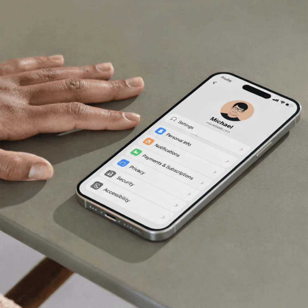 Security settings and fingerprint screen on a phone.
